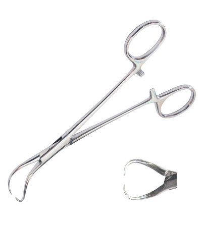 Затискач для операційної білизни BACKHAUS, 90 мм, цапки