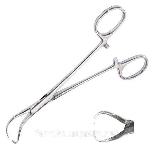 Затискач (цапки) для операційної білизни BACKHAUS, 150 мм