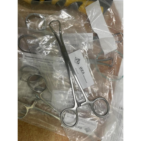 Затискач (цапки) для операційної білизни BACKHAUS, 150 мм