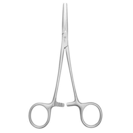 Затискач кровоспинний, вигнутий, 125 мм, Halstead