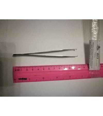 Пінцет хірургічний, прямий Micro-Adson 1х2 зубий 12cm, для тканини та перев