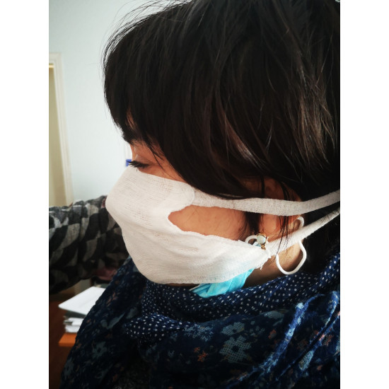 Маска марлева на гумках, 4-слойна , акція!!