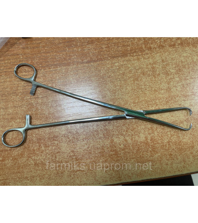 Гінекологія , щіпці по Pozzi (кульові) гострі 25 см