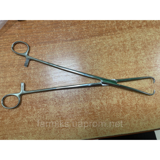 Затискач Москіт з зубом 20,5 см зігнутий