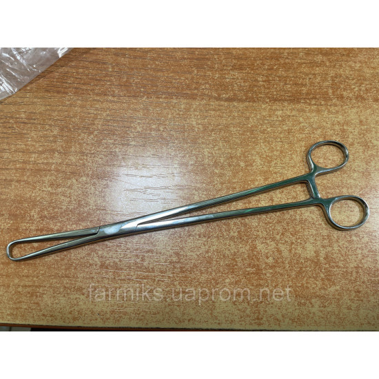 Затискач Москіт з зубом 20,5 см зігнутий