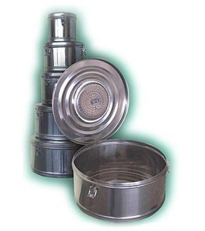 Коробка стерилізаційна кругла з фільтром КСКФ-6 (Об'єм 6 дм3, Діаметр 245мм)