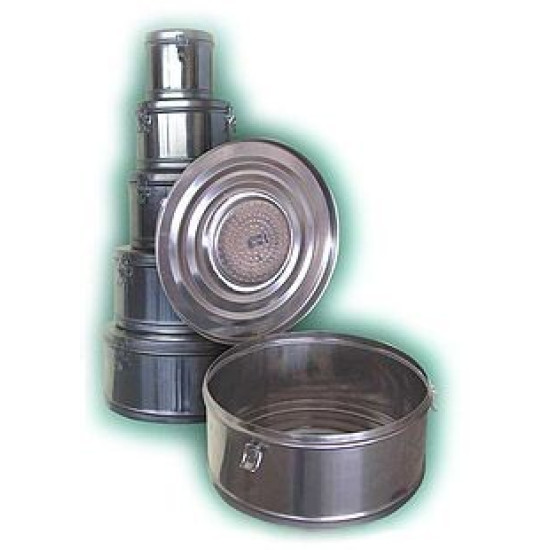 Коробка стерилізаційна кругла з фільтром КСКФ-18 (Обсяг 18 дм3, Діаметр 390мм)